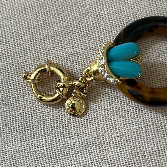 J. Crew Turquoise Tortoise Circle Link Bracelet - Picture 3 of 8